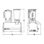Gruppi Bar Modello 2 OQN frullatore Orione con bicchiere Quadro + Rompighiaccio Nordkapp