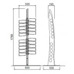 Espositore per bottiglie di vino classiche design Autoportante Capacità bottiglie 24 colore trasparente e satinato Modello PLEX SKYLINE
