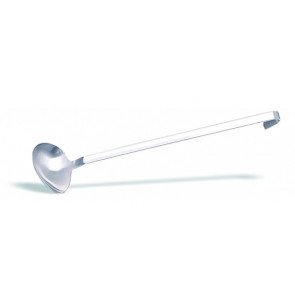 Cucchiaio monoblocco obliquo in acciaio inox Lunghezza manico cm 37 Lunghezza totale cm 41 Modello 338-000