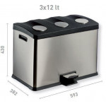 Pattumiera MDL a pedale raccolta differenziata Modello 106500