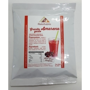 Preparato in polvere già zuccherato per GRANITA AL GUSTO AMARENA Buste da gr 630 in cartoni da 25 buste Modello 518