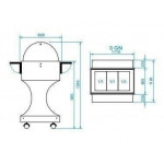 Carrello espositore caldo bagnomaria Modello CL2777W colore noce o wengè