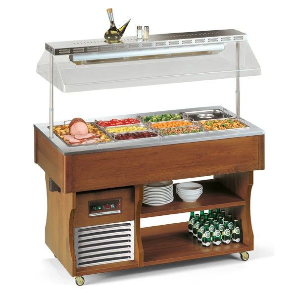 Isola Buffett espositore caldo bagnomaria Modello ISOLA 4 M BM Potenza W 3500