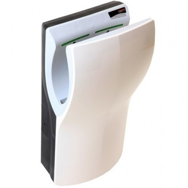 Asciugamani elettrico MDC Bianco di nuova generazione superveloce e superpotente a lama d'aria in ABS, privo di resistenza per risparmio energetico e con dispositivo raccolta gocce d'acqua e filtro Hepa Modello M14A