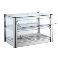 Vetrina espositore da banco neutra TP in lamiera di acciaio inox Modello KB52N