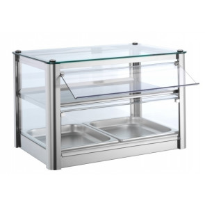 Vetrina espositore da banco neutra TP in lamiera di acciaio inox Modello KB52N