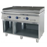 Frytop a gas Csa Modello 7FT3GLR con piastra da 1200mm 2/3 liscia 1/3 rigata su vano a giorno