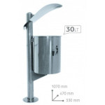 Gettacarte MDL in Acciaio inox brillante con base in ferro per esterno Modello 106061