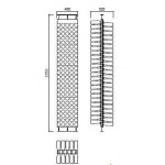 Espositore per bottiglie di vino classiche design verticale a torre Capacità bottiglie 240 colore trasparente Modello TOWER