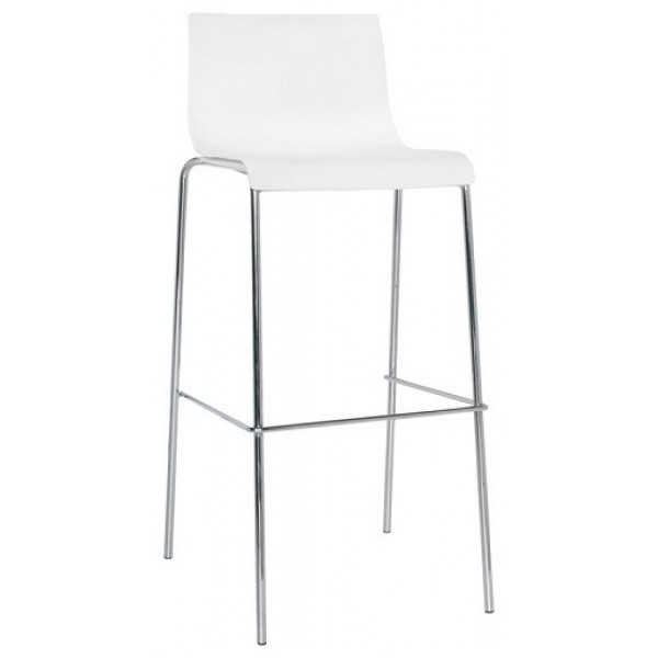 Sgabello impilabile da interno TESR Struttura in acciaio cromato Scocca in polipropilene Modello 932-K38