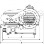 Affettatrice verticale Modello MANTEGNA 300 BS1 TOP Spessore di taglio mm 29 Piatto mm 300x270