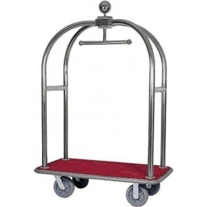 Carrello portavaligie appendi abiti Modello PV2001I in tubolare inox