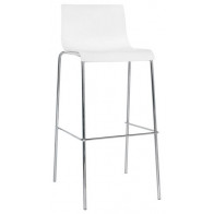 Sgabello impilabile da interno TESR Struttura in acciaio cromato Scocca in polipropilene Modello 932-K38