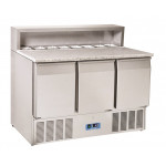 Saladette refrigerata GN1/1 con top pizza Modello CRP93A 3 porte autochiudenti Refrigerazione statica