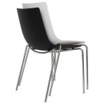 Sedia da interno impilabile TESR Struttura in acciaio cromato Scocca in polipropilene Modello 893-CT390