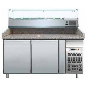 Tavolo refrigerato/Banco Pizza ventilato Modello PZ2600TN33 Due porte