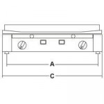 Piastra elettrica in Vetroceramica Modello TOP PD V doppia Potenza watt 1599 Potenza watt 1500 Struttura in acciaio inox.
