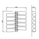 Espositore per bottiglie di vino classiche design Capacità bottiglie 10 Modello Plex10
