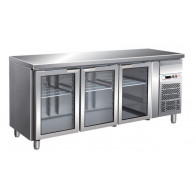 Tavolo Refrigerato Gastronomia Modello GN3100TNG tre porte vetro GN1/1 ventilato