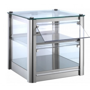 Vetrina espositore da banco neutra TP Modello KB32N in lamiera di acciaio inox