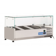 Vetrina refrigerata porta bacinelle Modello VRX10/33 4 x GN1/4 in acciaio INOX