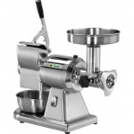 Abbinato Tritacarne Grattugia Modello 12T Gruppo macinazione in acciaio inox estraibile Produzione oraria Tritacarne: Kg/h 160 Produzione oraria Grattugia: Kg/h 40