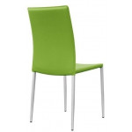 Sedia impilabile da interno TESR Struttura  in acciaio verniciato Rivestimento in ecopelle Modello 825-RF49P