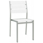 Sedia impilabile da esterno TESR Struttura in alluminio satinato, seduta e schienale in materiale composito Modello 894-HA50