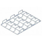 Griglia in acciaio AISI 304 a 5 canali Modello KG5CPX Dimensioni mm. 600 x 400