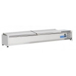 Vetrina refrigerata porta bacinelle Modello VRX20/33SS in acciaio INOX Compatibile con vaschette 10 x GN 1/4(non incluse)