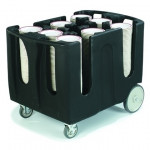 Carrello portapiatti KAR Modello CPP6_NERO stampati in polietilene Capacità piatti: 45-60 Ø min 140mm e max 318mm