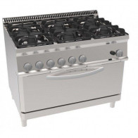 Cucina a gas 6 fuochi con forno a gas FULL SIZE TX Modello PFX105GG7 Potenza 30+7 kW