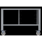 Tavolo con ruote in aisi 430 con supporti universali Modello ETRS1111 Capacità: 4 teglie 1/1 GN, vassoi e griglie 600x400mm LxPxH 9930x790x633 mm Per EKF 1111 ed EKF 1064 (in tutte le versioni)