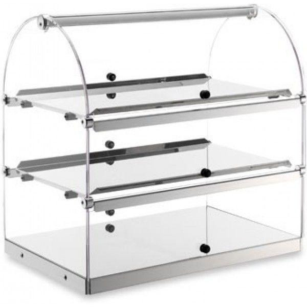 Vetrina espositore da banco neutra 3 piani TP Modello BN53R Fianchi e antine in plexiglass