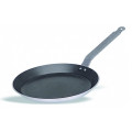 Padella in Alluminio antiaderente per crèpe con manico in ferro Spessore mm. 4 Dimensioni ø cm. 22x2.5h Modello 240-022