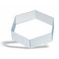 Esagono in acciaio inox Altezza 4,5 cm Dimensioni ø cm. 20x4,5h Modello 636-020
