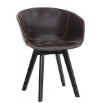 Poltroncina da interno TESR Struttura in legno Rivestimento in ecopelle Modello 1422-YM1