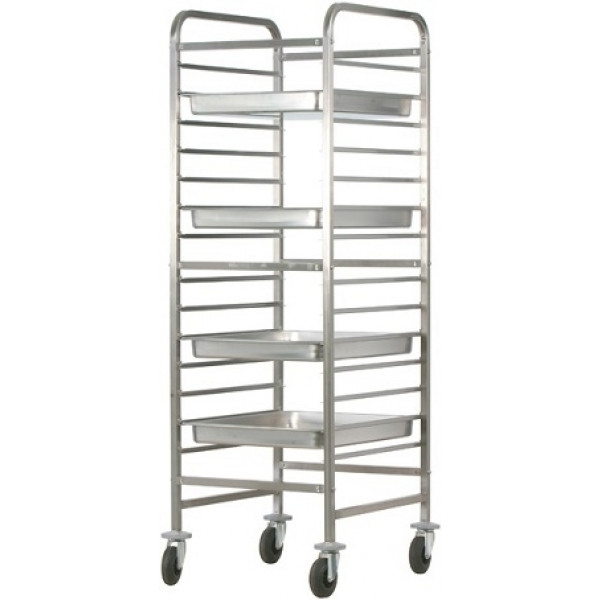 Carrello Portateglie rinforzato Modello CA1486R Portata n. 14 teglie GN 2/1 (cm 65x53) o n. 28 GN 1/1 (cm 53x32,5)