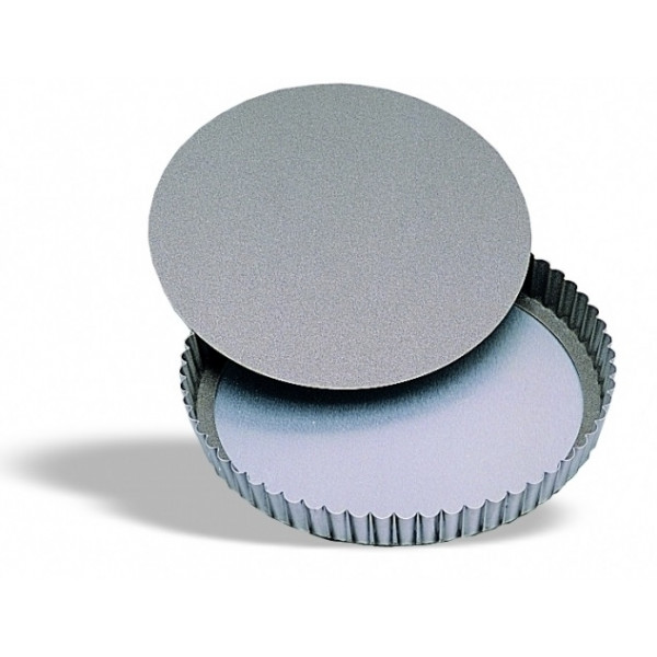 Tortiere tonde festonate antiaderenti con fondo mobile Altezza cm. 2,5 Modello 607-0