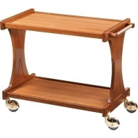 Carrello di servizio in legno noce Modello CL2000 due piani