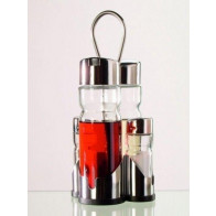 Servizio Oliera 4 pezzi in acciaio inox Altezza mm. 230 Modello SPN4