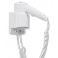 Asciugacapelli\Phon Elettrico MDC Abs Bianco supporto da parete con attacco dall'alto e selezione per 2 velocità Assorbimento Motore: 40 W Modello SC0020