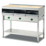 Salamandra a gas TRIPLA PL Modello S4/12 Dimensioni Griglia: 3x40x40cm