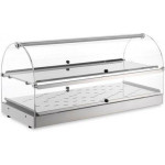 Vetrina espositore da banco calda TP Modello VB82R 2 ripiani Fianchi e antine in plexiglass Potenza 1000 W