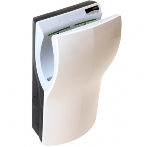 Asciugamani elettrico MDC Bianco di nuova generazione superveloce e superpotente a lama d'aria in ABS, privo di resistenza per risparmio energetico e con dispositivo raccolta gocce d'acqua e filtro Hepa Modello M14A