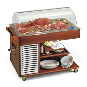 Carrettino Espositore refrigerato per pesce o carne Modello Murena Refrigerazione Statica