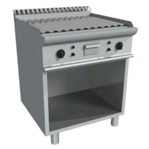 Fry Top elettrico CI Modello RisFry028 2 Zone di Cottura PIASTRA RIGATA Potenza kW 10,8