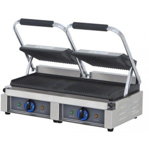 Piastra in ghisa elettrica Scaldapanini doppia CSA Piano di cottura Misto Coperchi Misti Modello DRM-BS