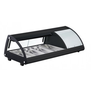 Vetrina espositore Sushi Modello AK413NSB Vetro Apribile Capacità bacinelle 4 bacinelle GN1/3 H 4 cm
