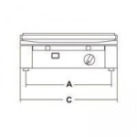 Piastra elettrica in vetroceramica Modello CORT V RR Potenza watt 3000 Piano Rigato-Rigato